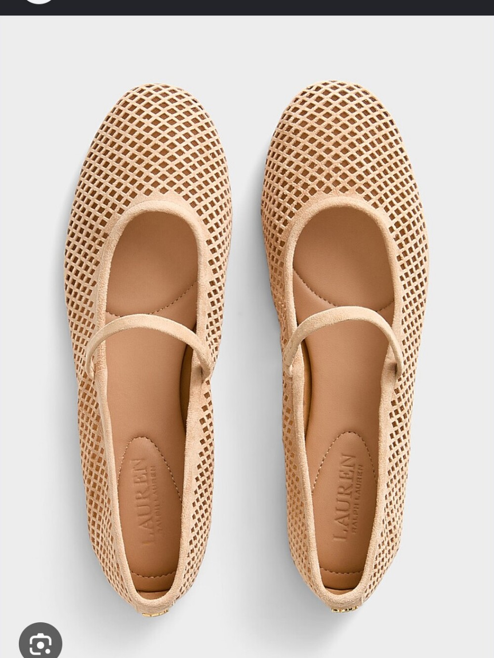 Jayna openwork suede ballet flats